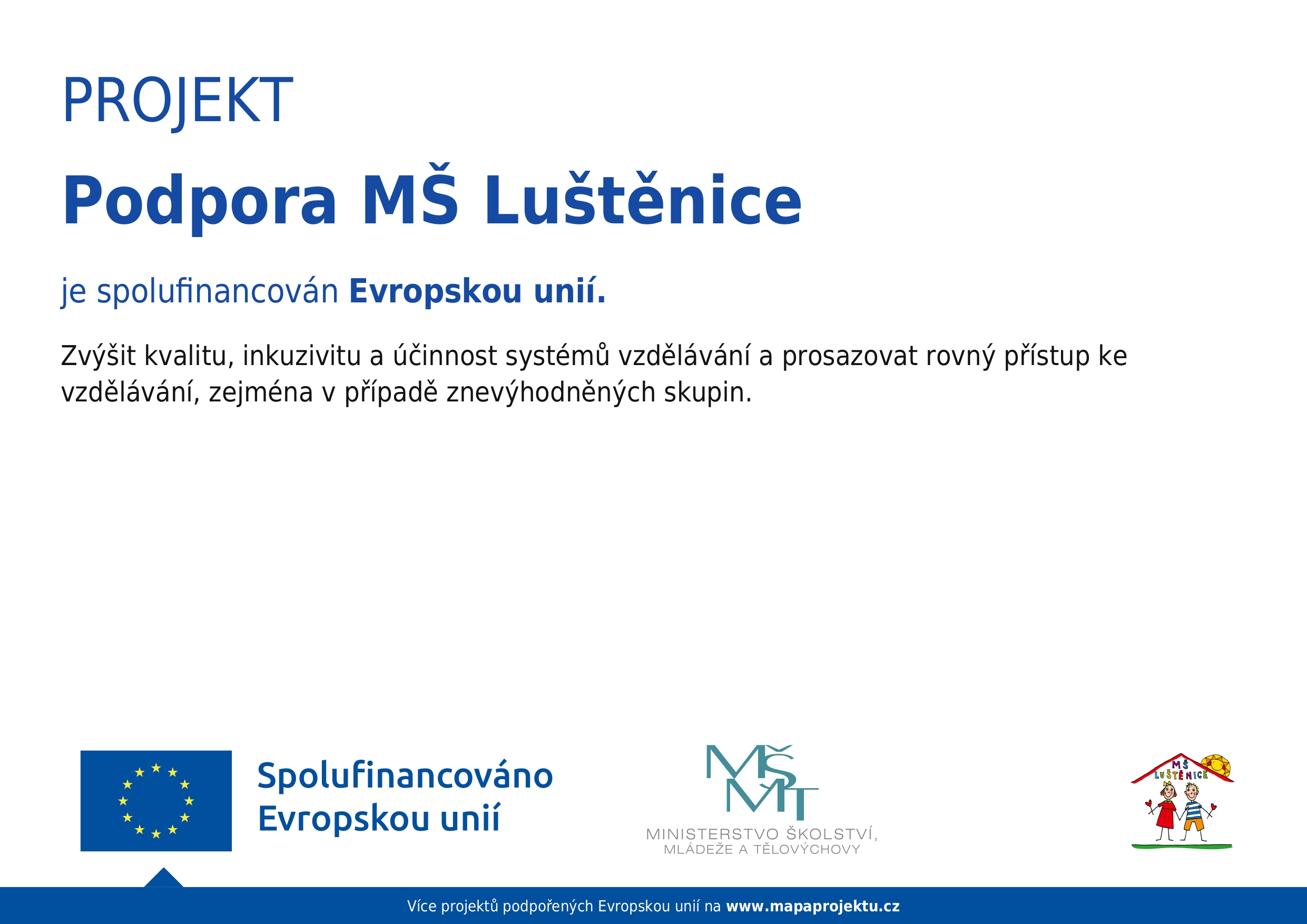 Povinná publicita projektu Šablony OP JAK